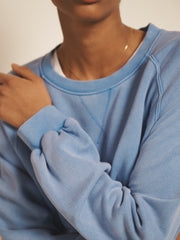 Sandi cotton sweatshirt - Azure Blue