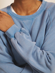 Sandi cotton sweatshirt - Azure Blue