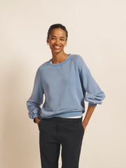 Sandi cotton sweatshirt - Azure Blue