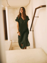 Sasha gauze linen dress - Khaki