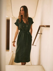 Sasha gauze linen dress - Khaki