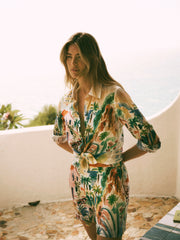 Chiara Silk Scenic Print Shirt | NRBY Clothing