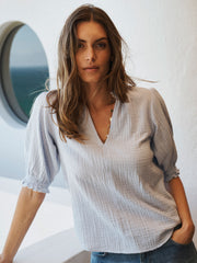 Sinead cotton double cloth shirt - Pale Blue | NRBY Clothing