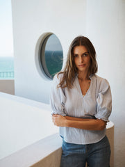 Sinead cotton double cloth shirt - Pale Blue | NRBY Clothing