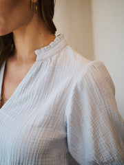 Sinead cotton double cloth shirt - Pale Blue | NRBY Clothing