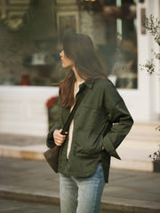 Skylar oversized cotton jacket - Khaki