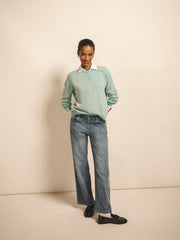 Sydney cashmere crew neck sweater - Aqua