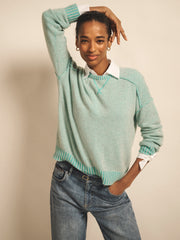 Sydney cashmere crew neck sweater - Aqua