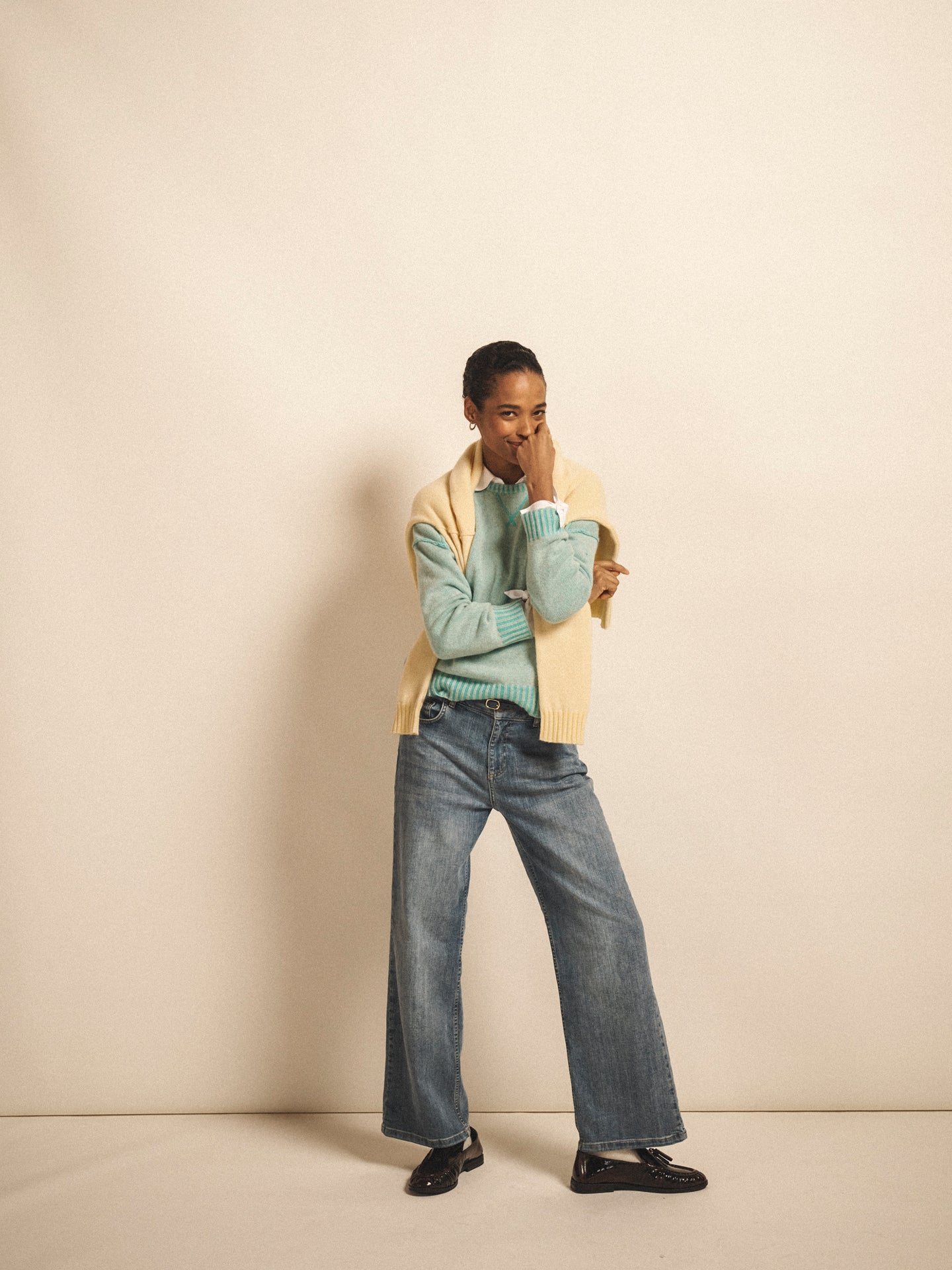 Sydney cashmere crew neck sweater - Aqua