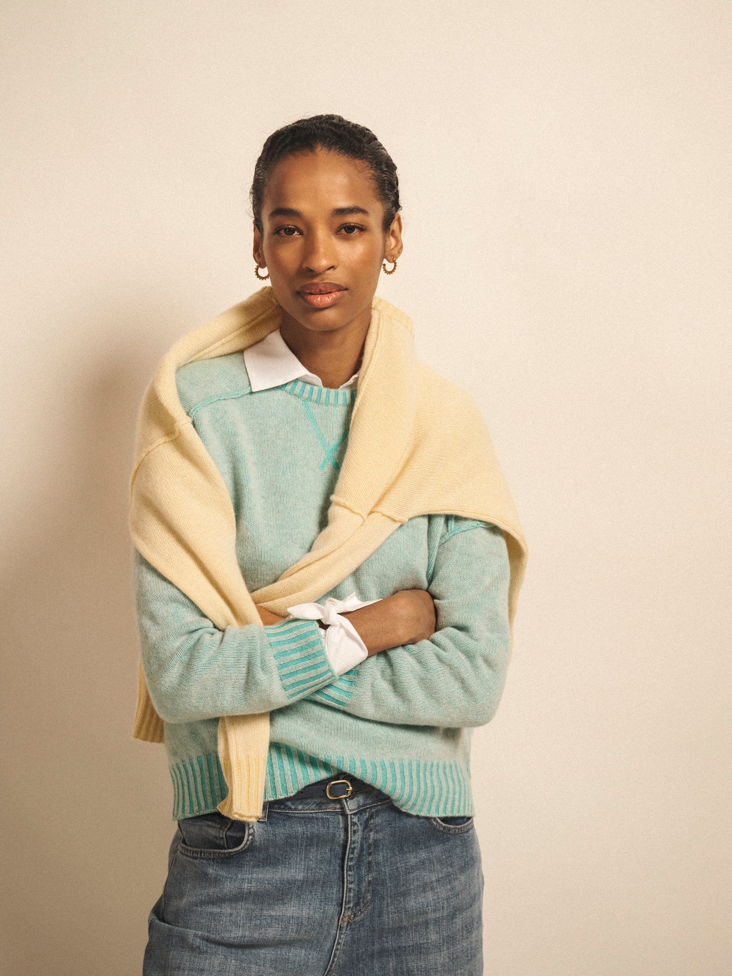 Sydney cashmere crew neck sweater - Aqua