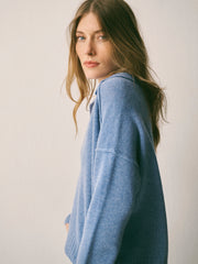 Sydney cashmere collared sweater - Cornflower Blue | NRBY Clothing