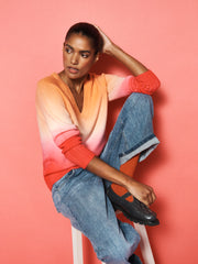 Sunset ombre merino sweater