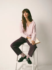 Rowan cotton barrel leg jean - Plum Noir | NRBY Clothing