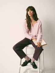 Sydney cashmere collared sweater - Soft Pink | NRBY Clothing