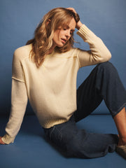 Sydney cashmere crew neck sweater - Buttermilk Yellow