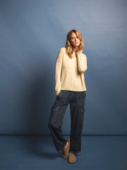 Sydney cashmere crew neck sweater - Buttermilk Yellow