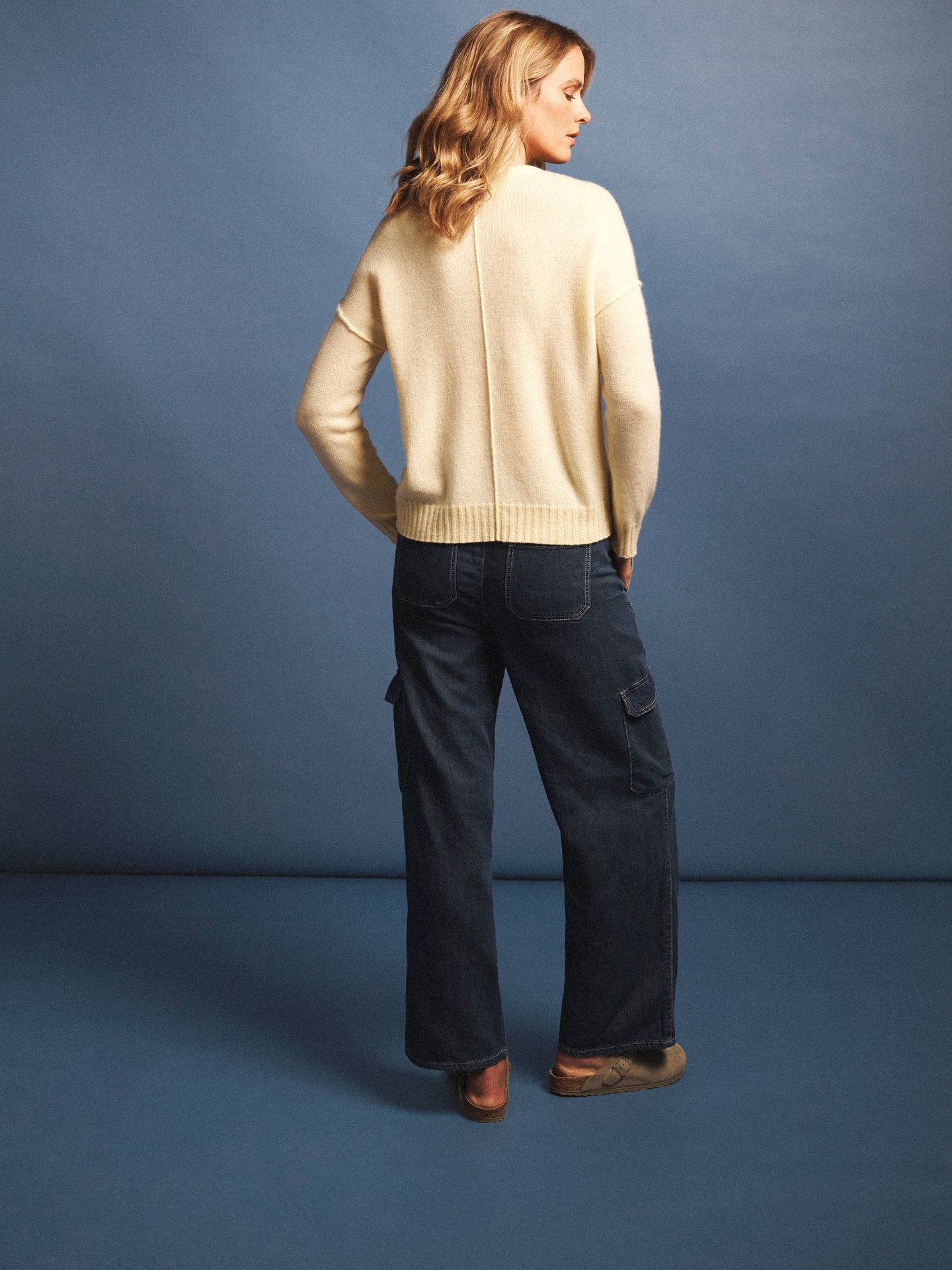 Sydney cashmere crew neck sweater - Buttermilk Yellow