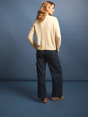 Sydney cashmere crew neck sweater - Buttermilk Yellow