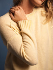 Sydney cashmere crew neck sweater - Buttermilk Yellow