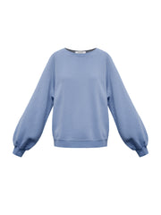 Sandi cotton sweatshirt - Azure Blue