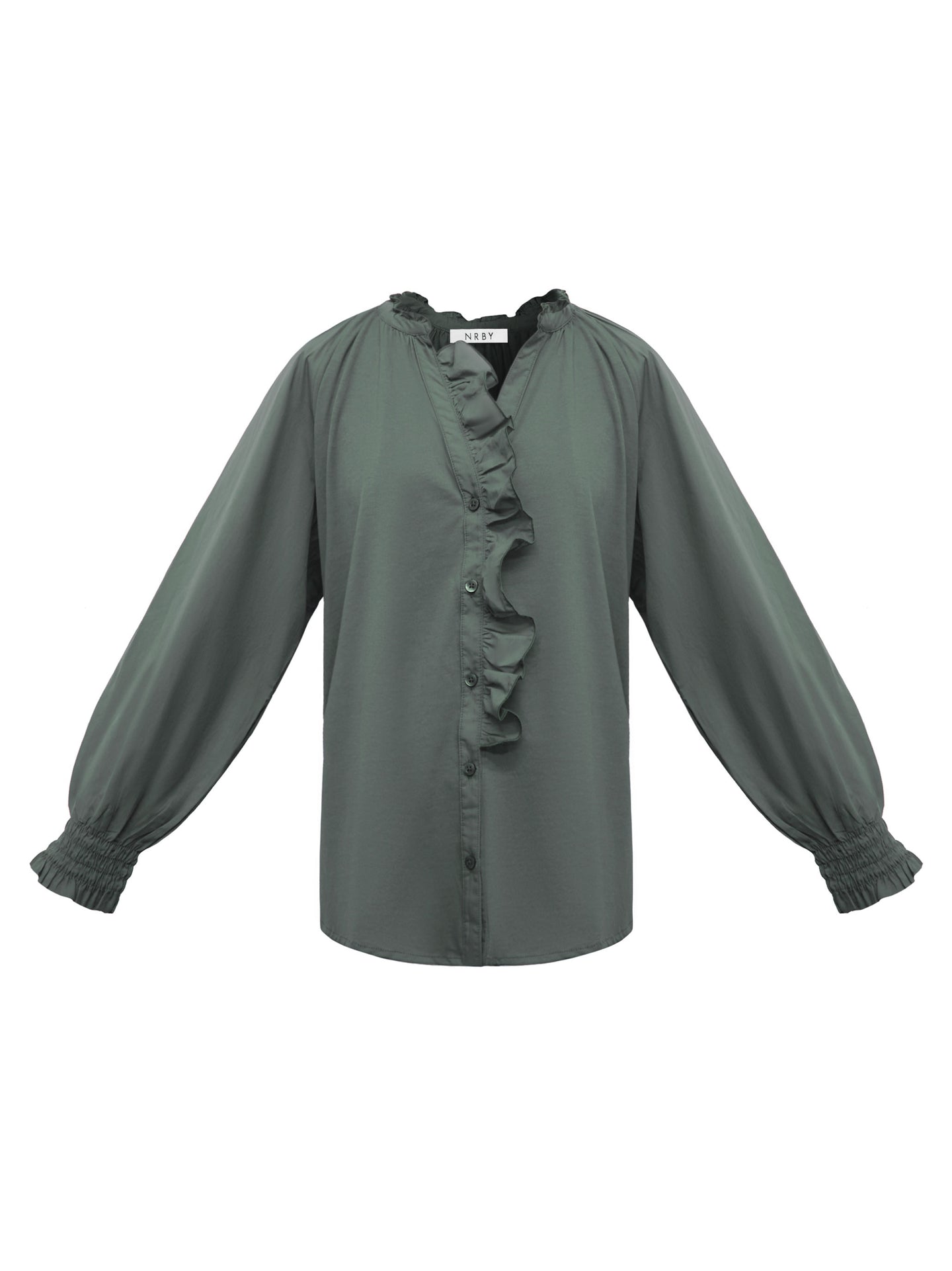 Stevie cotton frill shirt - Khaki