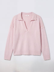 Sydney cashmere collared sweater - Soft Pink