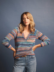 Tallulah cotton v-neck sweater