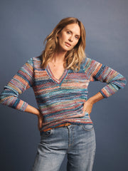 Tallulah cotton v-neck sweater