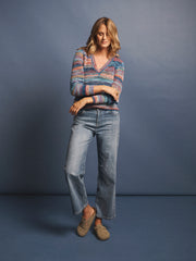 Tallulah cotton v-neck sweater