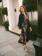 Tamara Silk Paisley Placement Print Dress