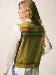 Teli fairisle tank - Wasabi | NRBY Clothing