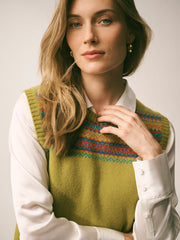 Teli fairisle tank - Wasabi | NRBY Clothing