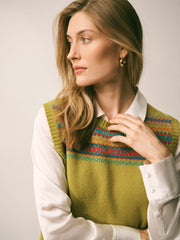 Teli fairisle tank - Wasabi | NRBY Clothing