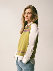 Teli fairisle tank - Wasabi | NRBY Clothing