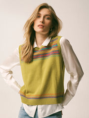 Teli fairisle tank - Wasabi | NRBY Clothing