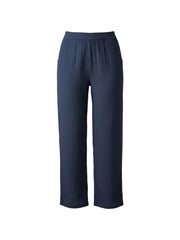 Thea cotton double cloth trouser - Navy | NRBY Clothing
