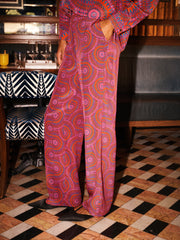 Thea silk pink batik trouser