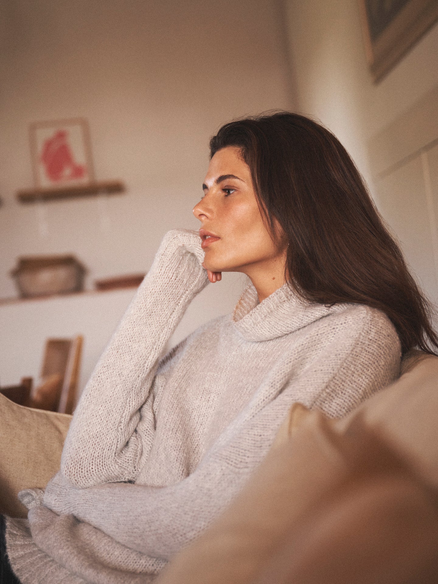 Jana alpaca blend sweater - Silver Grey
