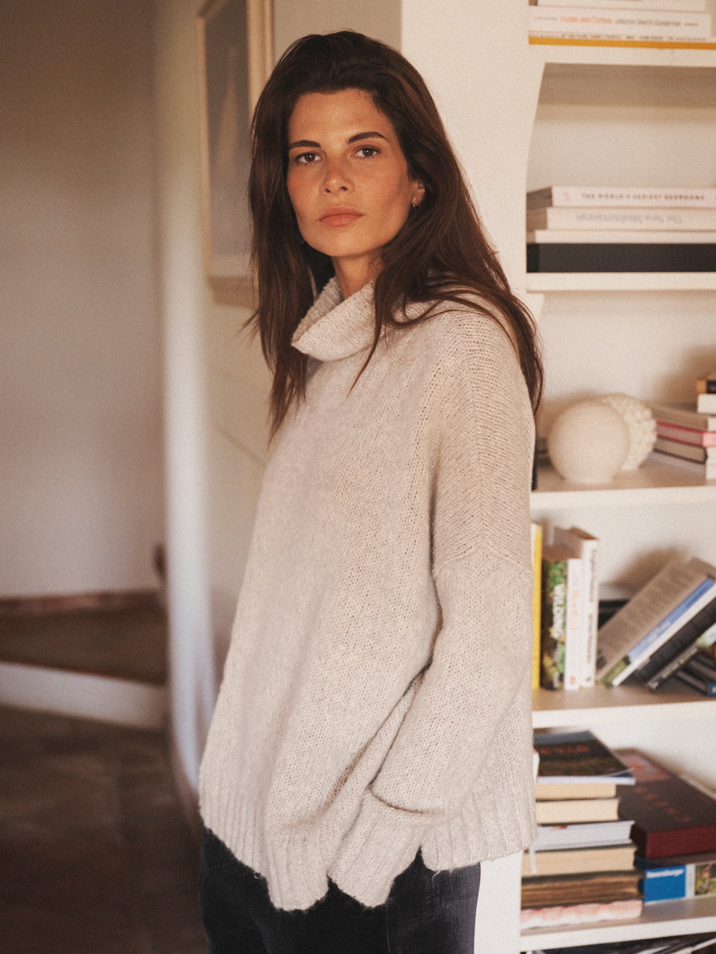 Jana alpaca blend sweater - Silver Grey