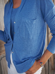 Tommy linen jersey shirt - Azure