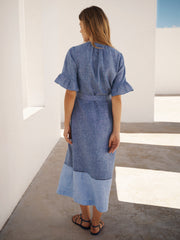 Tonia linen dress - Denim Blue | NRBY Clothing