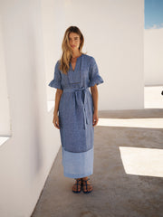 Tonia linen dress - Denim Blue | NRBY Clothing