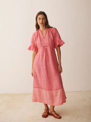 Tonia linen dress - Cherry Red | NRBY Clothing