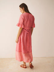 Tonia linen dress - Cherry Red | NRBY Clothing