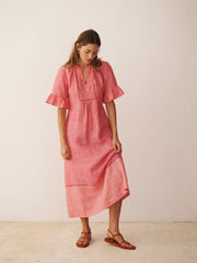 Tonia linen dress - Cherry Red | NRBY Clothing
