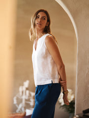 Toni linen top - White