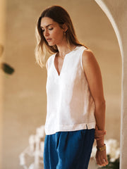 Toni linen top - White