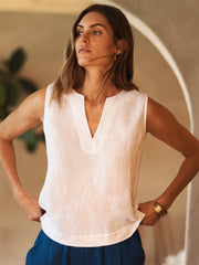 Toni linen top - White