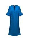 Tatiana silk satin maxi dress - Peacock Blue