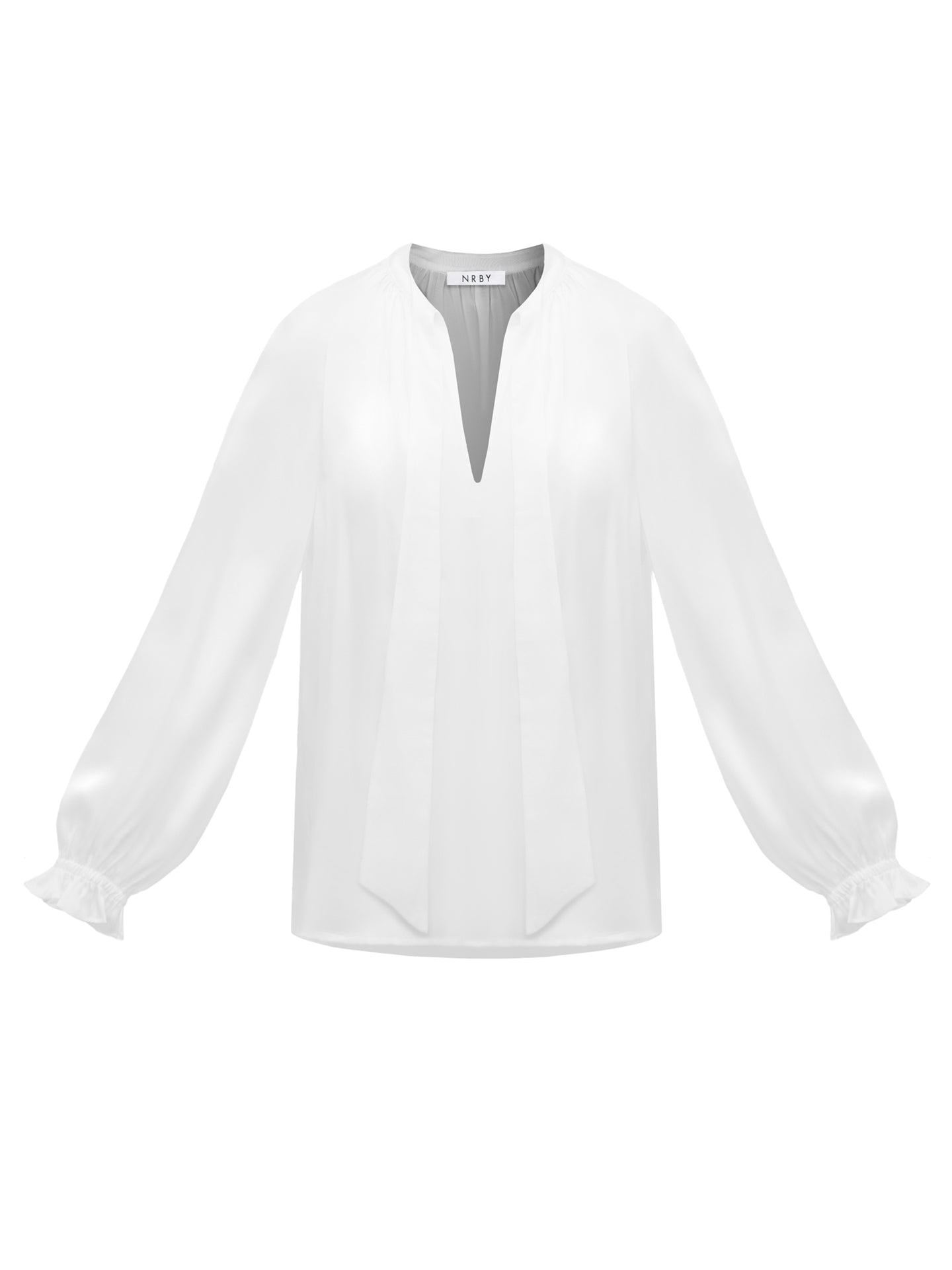 Teagan silk satin shirt - Ivory